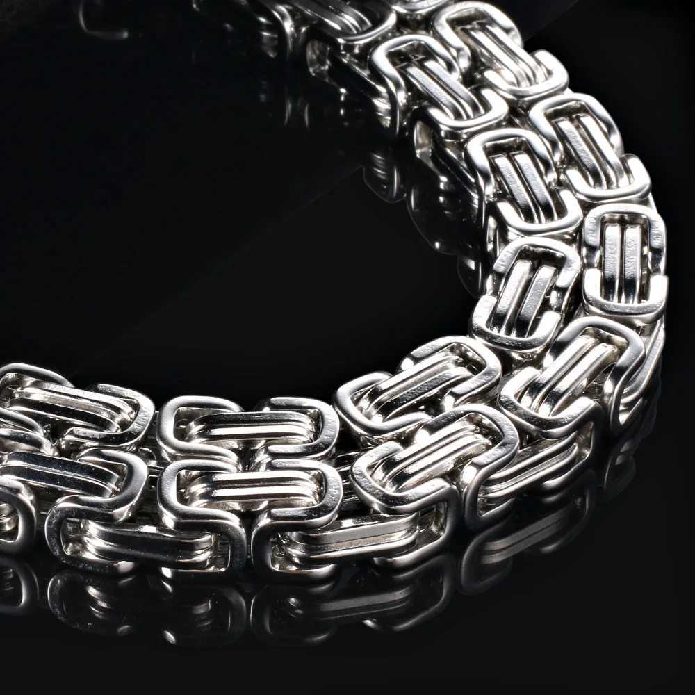 316L Stainless Steel Emperor Chain Bracelet for Men Women High Quality Strong Solid JewelryX240913