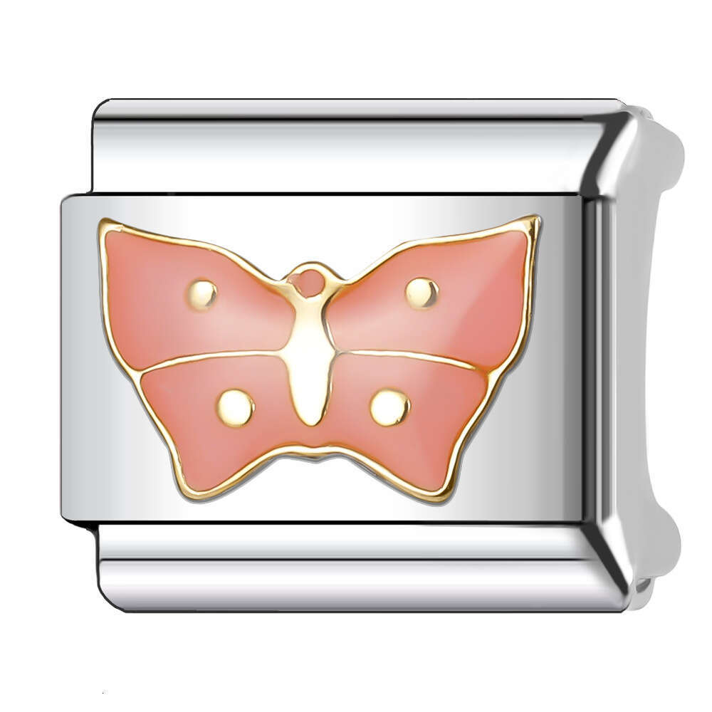 Hot Selg 9Mm Single Section Combination Italian charms bracelet With Titanium Steel Enamel Material Elastic Bracelet DIY