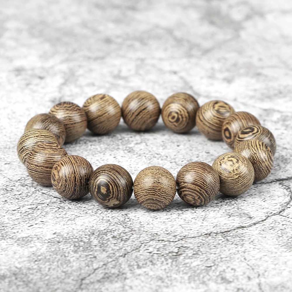 Natural wood beads bracelet Xizang Buddha rose handcrafted bracelet Yoga meditation prayer beads jewelry gifts for men and women W240913