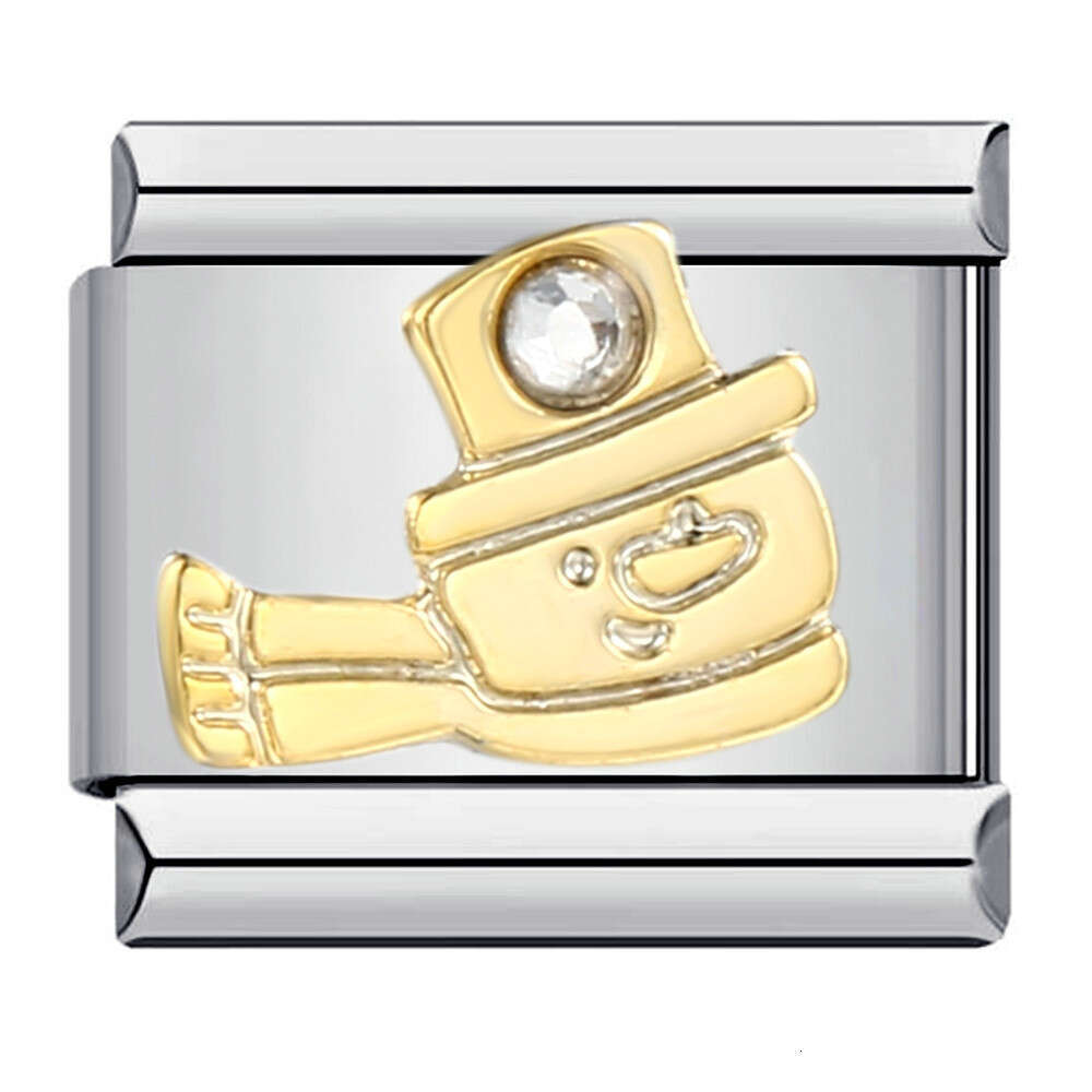 Micro Inlaid Color Diy Beads Bracelet, Elastic DIY Bracelet Accessories Italian Charm Links Stainless Steel Fit 9mm Bracelet Jewelry DIY Making Gifts