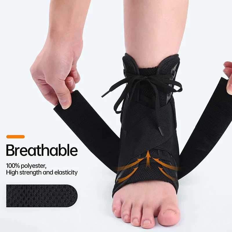1Pcs Ankle Support Brace Adjustable Ankle Wrap Protector Women Men Lace Up Foot Stabilizer for Running Basketball Sports Safety Y240914