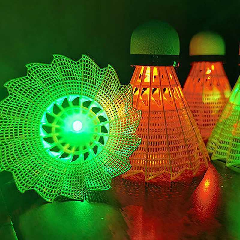 2024 1PC Lighting Badminton Dark Night Colorful LED Lighting Sport Badminton Light Spot Shuttle Cock Accessories Shuttlecock Y240912