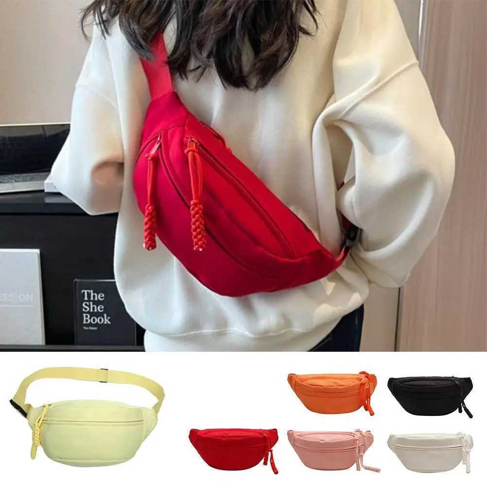 Waist Bags for Women Oxford Leisure Color Waist Bag Shoulder Crossbody Chest Bags Handbags All-match Messenger Belt Bags Z240912