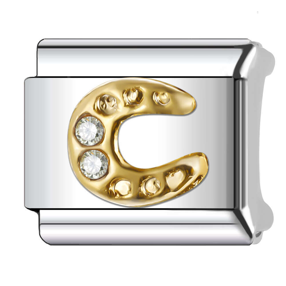 2024 Women's Gift Angel wing with shine stone charms Fit 9mm Stainless Steel Italian Charms Bracelet Links Beads DIY Bracelet With Italian Style 