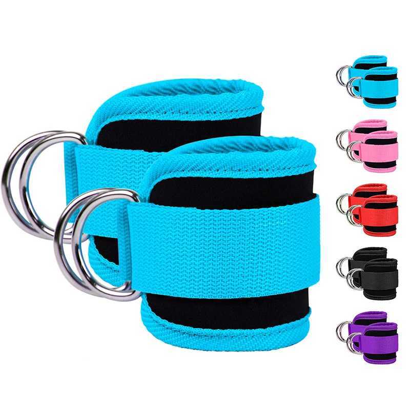 1PC Sports Ankle Straps Ankle Straps For Cable Machines Double D-Ring Fitness Ankle Cuffs For Gym Workouts Rebate Leg Extensions Y240913