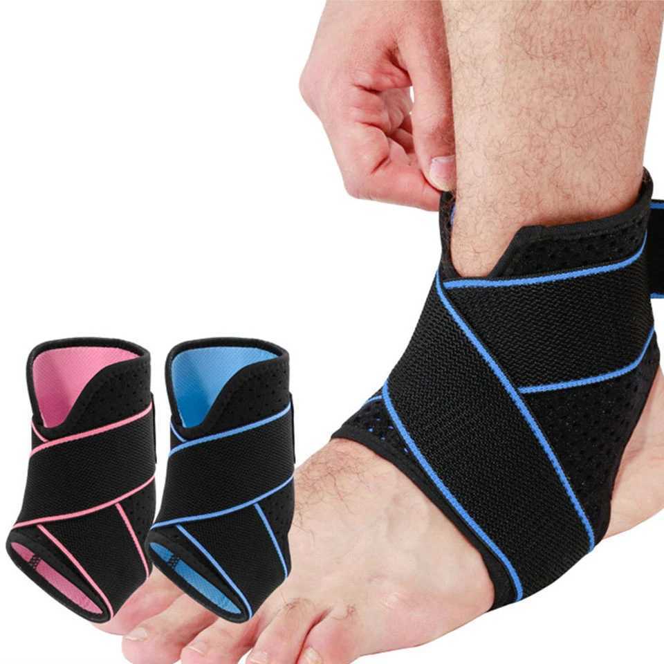 1PCS Ankle Support Brace Compression Sleeve with Adjustable Strap for Women Men Ankle Wrap Football Basketball Running Y240913