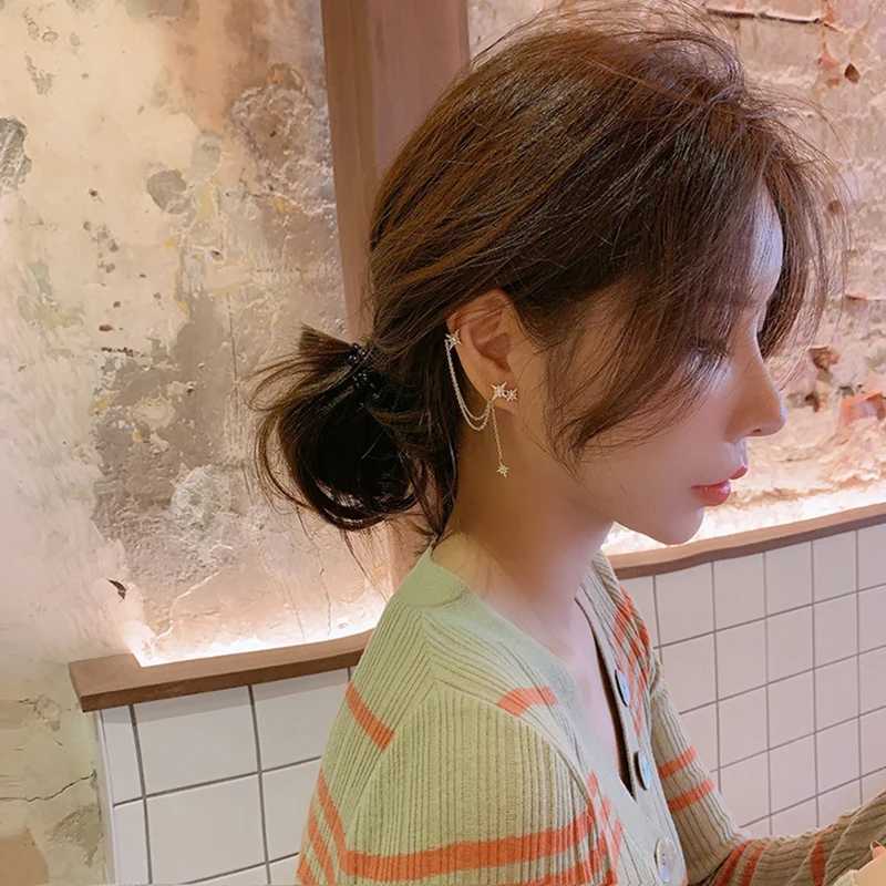 Earrings Crystal Chain Wrap Earrings Tassel Dangle Drop Earring Crystal Star Crawler Climbing Earring Jewelry For WomenX240913