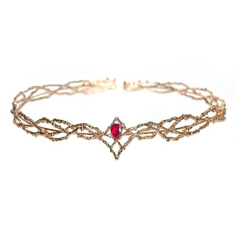 Movie King Round Elves Crown Tiara Women Waterdrop Zircon Headband Bridal Hair Accessories Gifts Jewelry Wedding HeadwearX240913