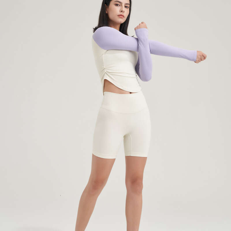 Upgraded Double-sided Brushed Yoga for Women with High Waist Peach Lifting Buttocks Sports Shorts Fitness Pants Cropped Pants Woman Workout Clothe Yog