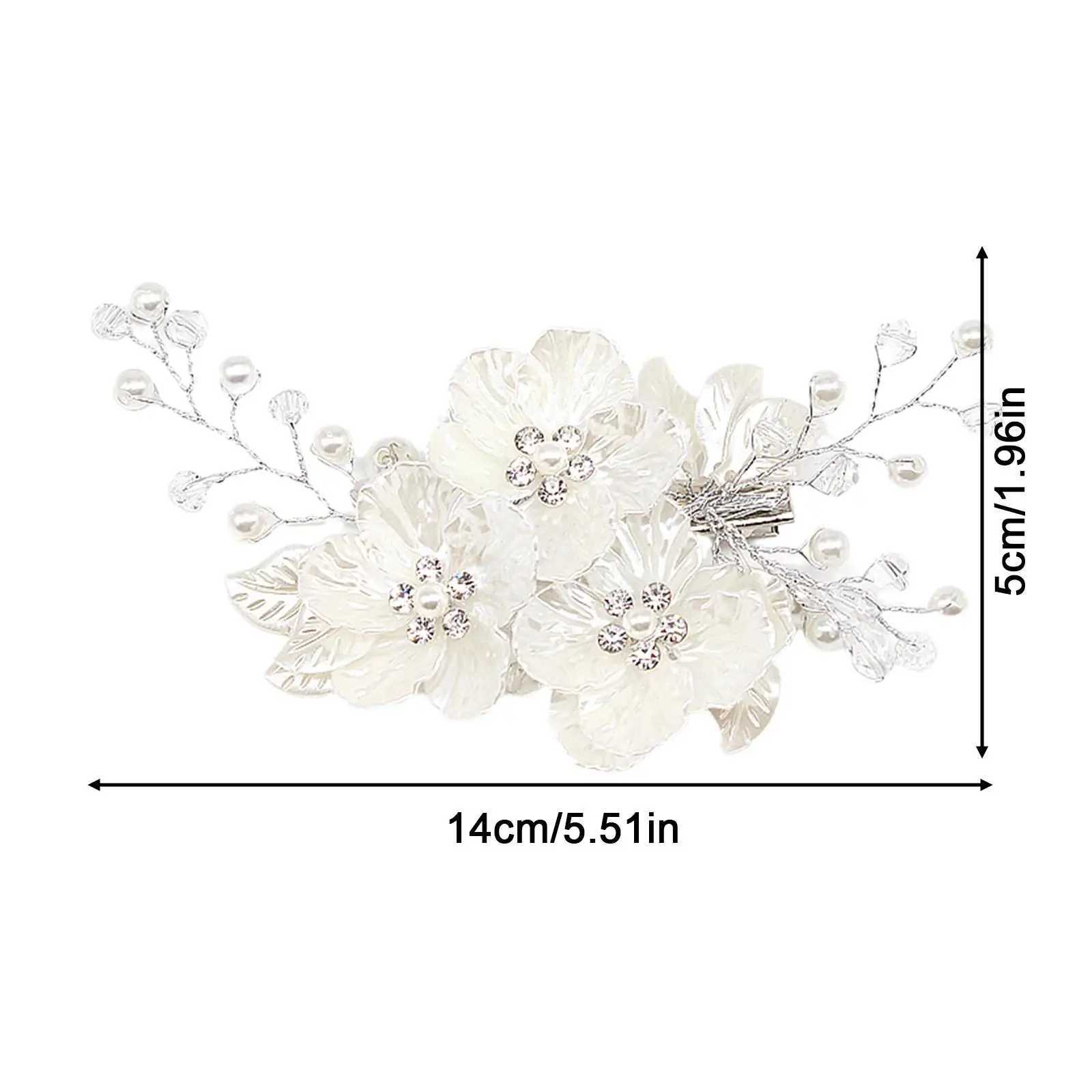New Crystal Pearl Flower Hair Clip Floral Style Barrette Bride Hair Jewelry Bridesmaid Wedding Bridal Hair AccessoriesX240913