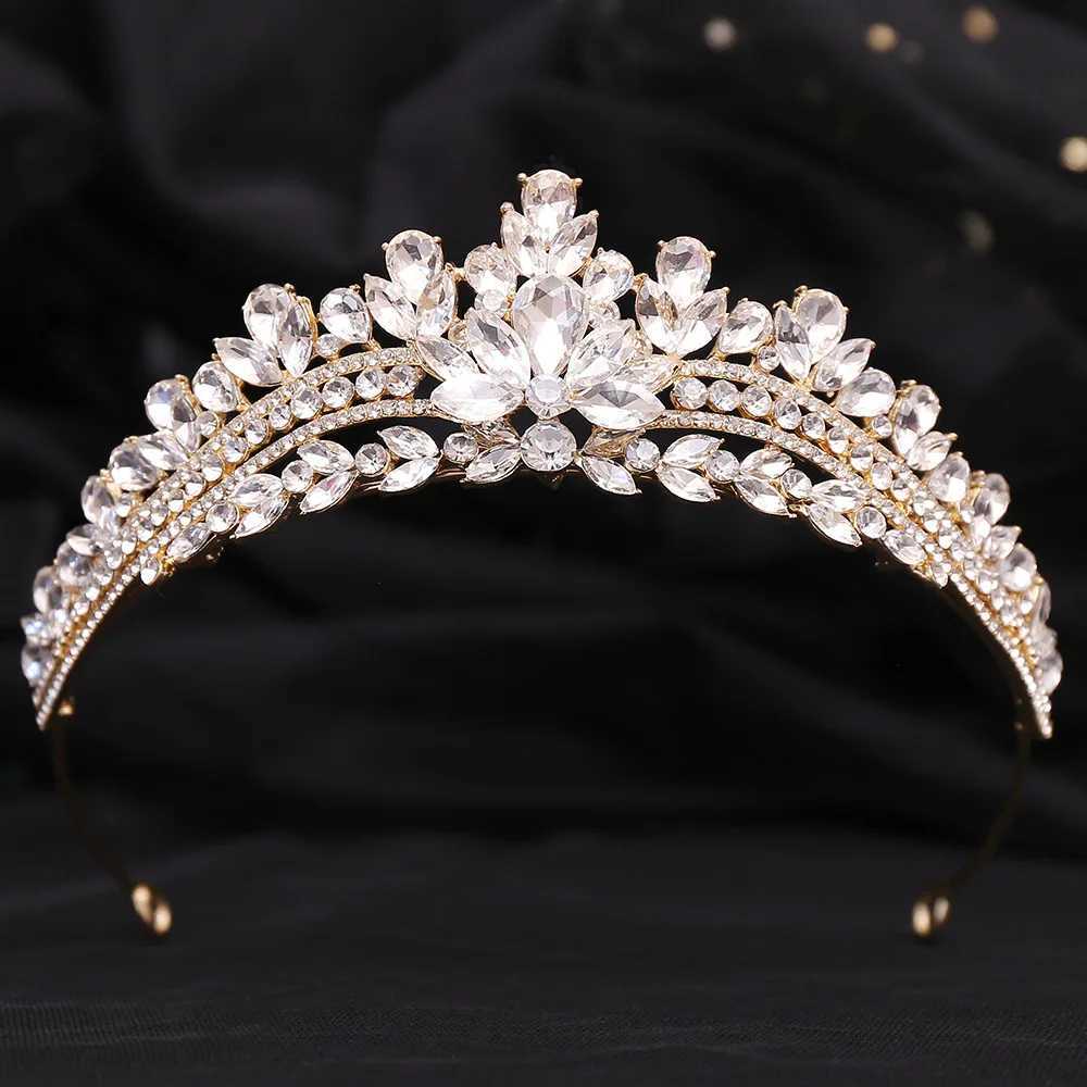 DIEZI Korean Green Blue Opal Crystal Princess Crown For Women Wedding Luxury Queen Princess Bridal Party Tiaras Hair AccessoriesX240913