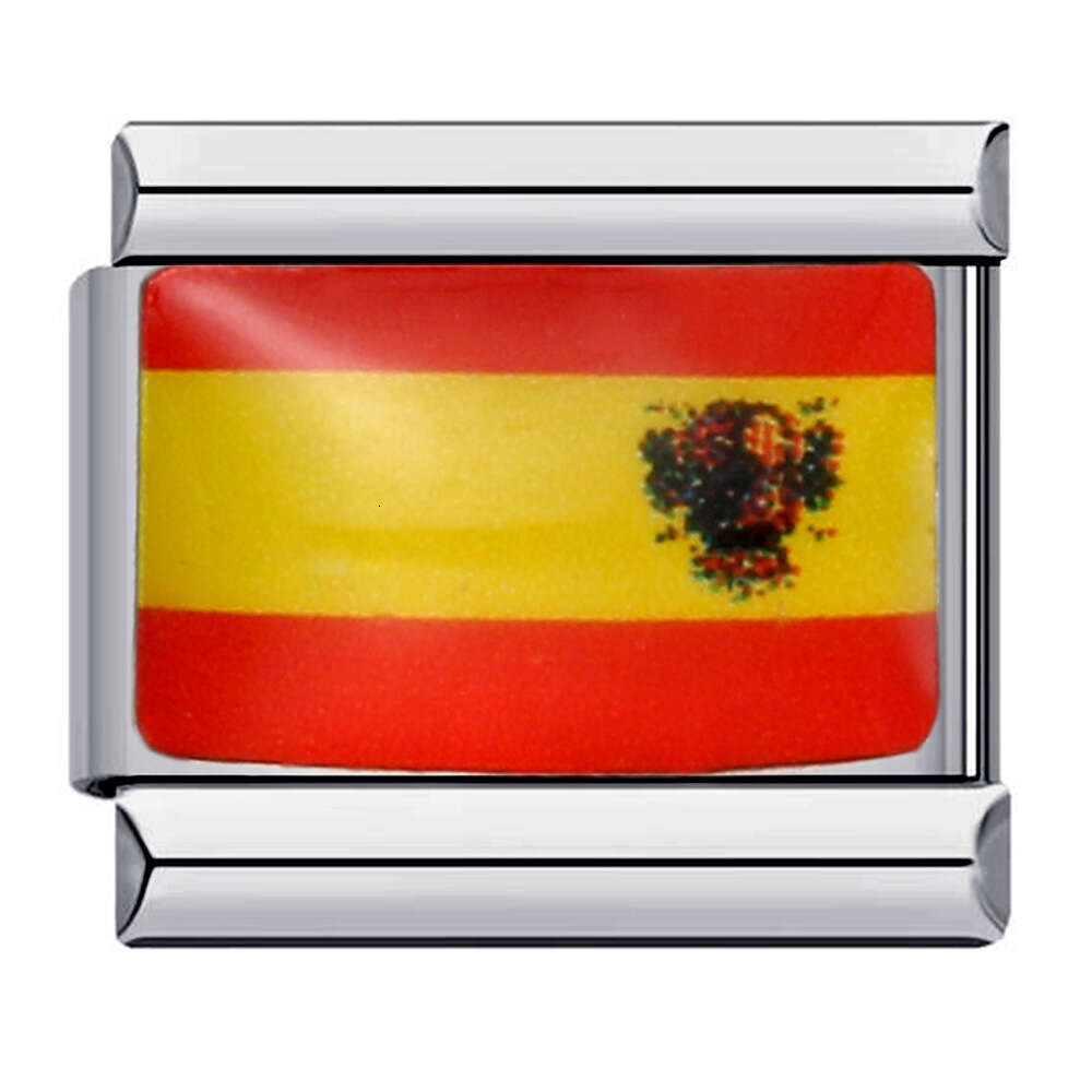 New Titanium Steel Welding Drip Oil Cartoon DIY Module Italian Charm Bracelet Fit 9mm Bracelet Jewelry DIY Making Gifts