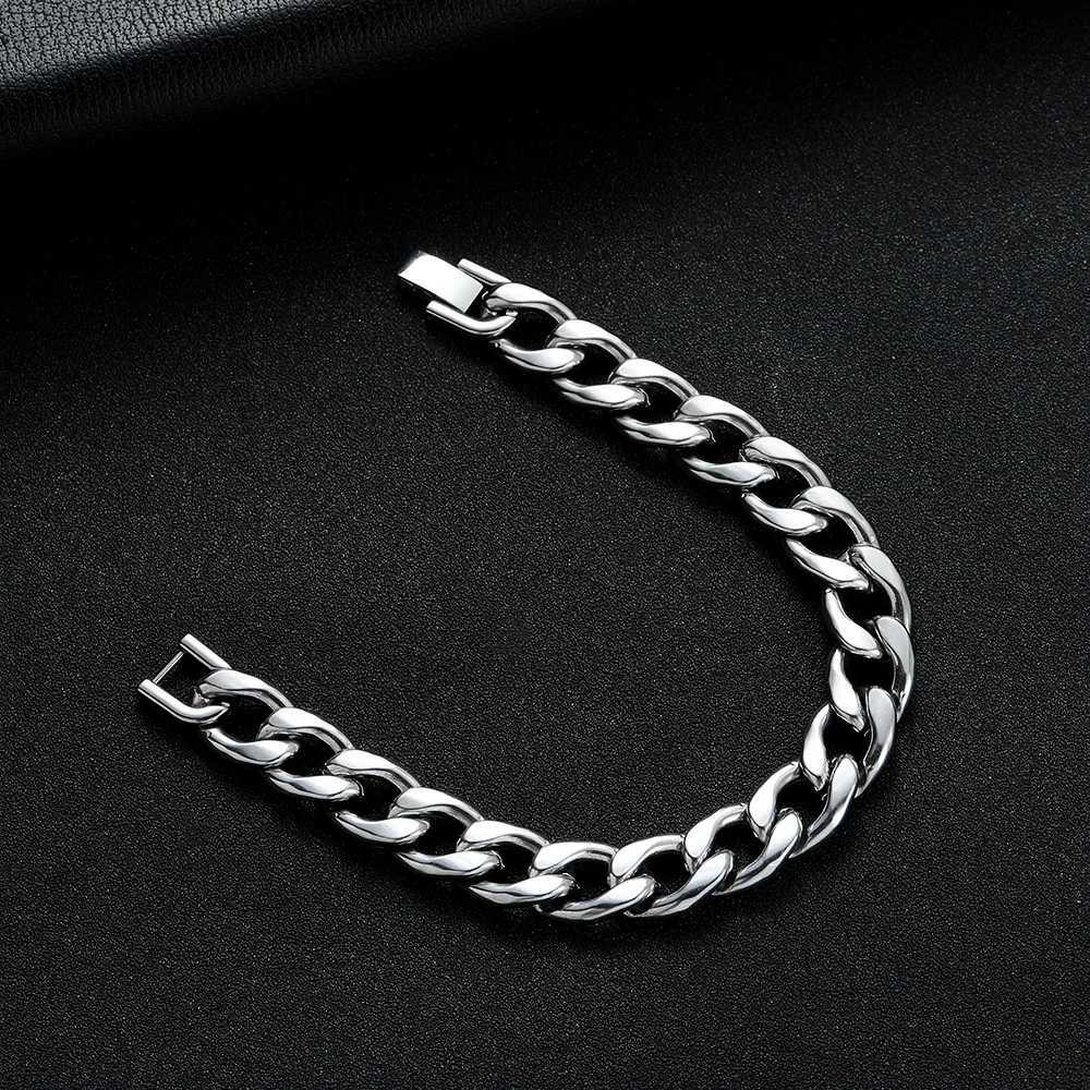 New Arrival Width 12MM 316L Stainless Steel Cuban Chain Bracelet Fashion Hip Hop Mens Jewelry Boyfriend Gift 18/20/22CMX240913