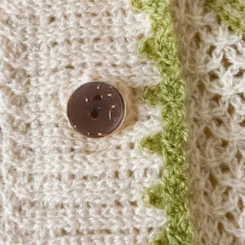 Women Casual VNeck Button Down Cropped Cardigan Puff Long Sleeve Elegant Embroidery Floral for JACKET Cover Up Blouse 240910