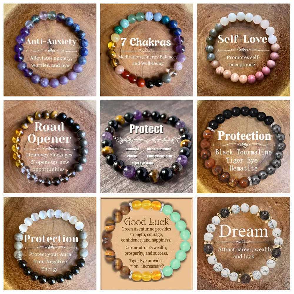 Natural Obsidian Malachite Tiger Stone Bracelet Women Attract Good Luck Money Health Men Make Beads Jewelry Gifts W240913