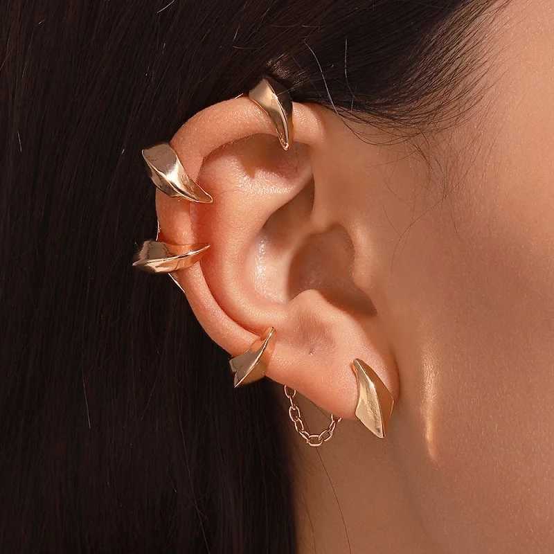 Gothic Punk Devil Claw Ear Cuffs Earring for Women Rock Hip Hop Jewelry Goth Punk Earrings Piercing Ear AccessoriesX240913