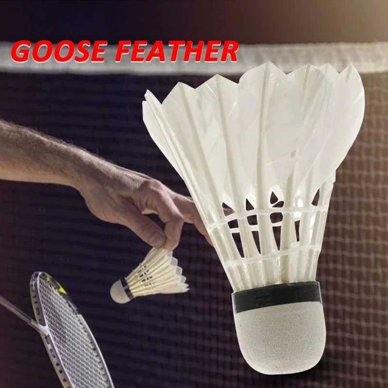 1/3/6/12pcsHigh Quality Ball Sports Tools Durable Foam Head Soft Texture Badminton Racket Badminton Goose Feather Y240912
