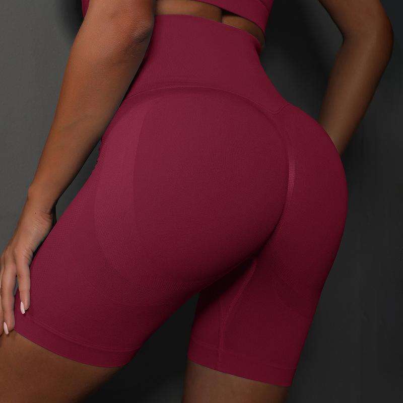 Peach High Waist Yoga Pants for Women Slimming Lifting Hip Tights Seamless Knitted Running and Fitness Shorts Designer Workout Clothe for Woman