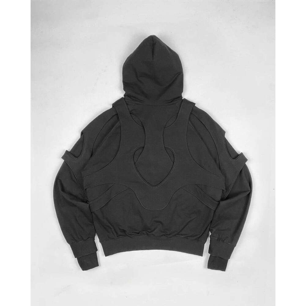 Haruku Patchwork Street Long-sleeved Women Contrasting Sweatshirts Y2K Dark Hip-hop Hoodie Loose Casual Streetwear Men