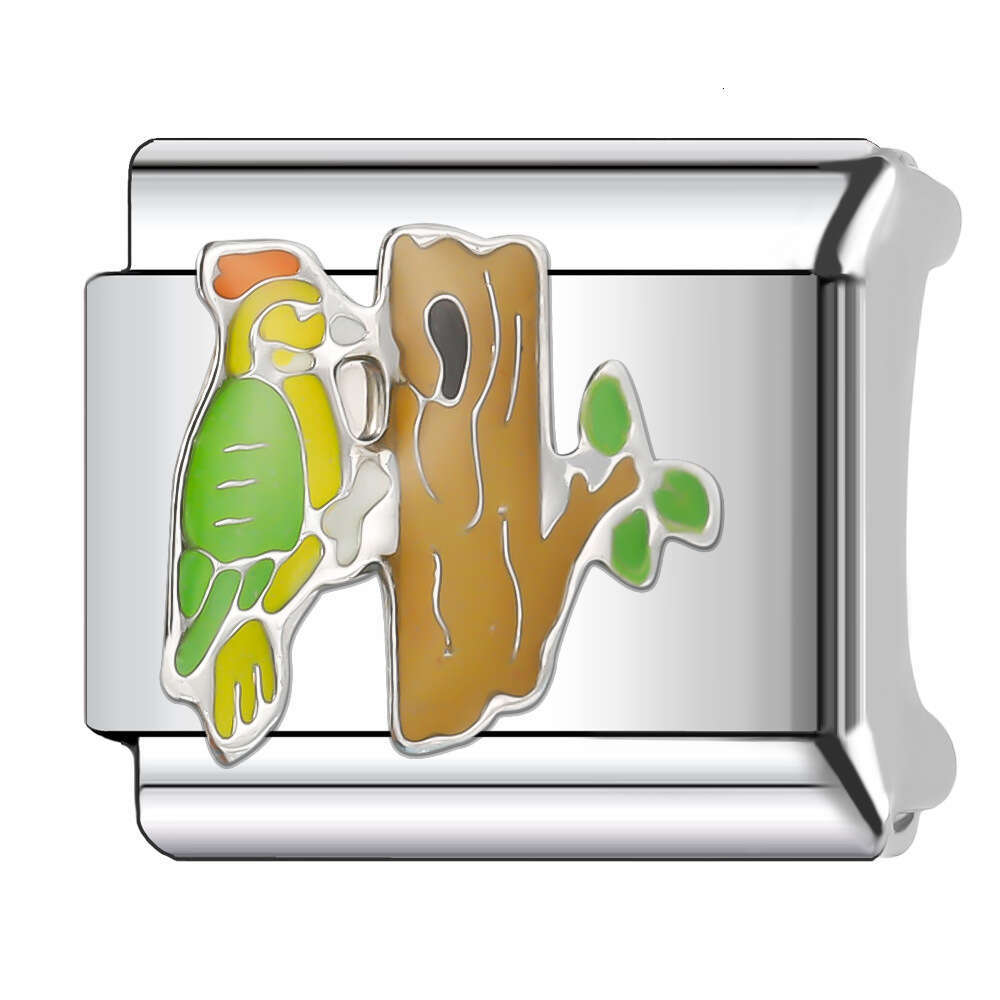 New Women's Gift cute animal cat Bead Italian Charms Links Bangle Beads Fit 9mm Stainless Steel Bracelet Making DIY For Women Fashion Jewelry