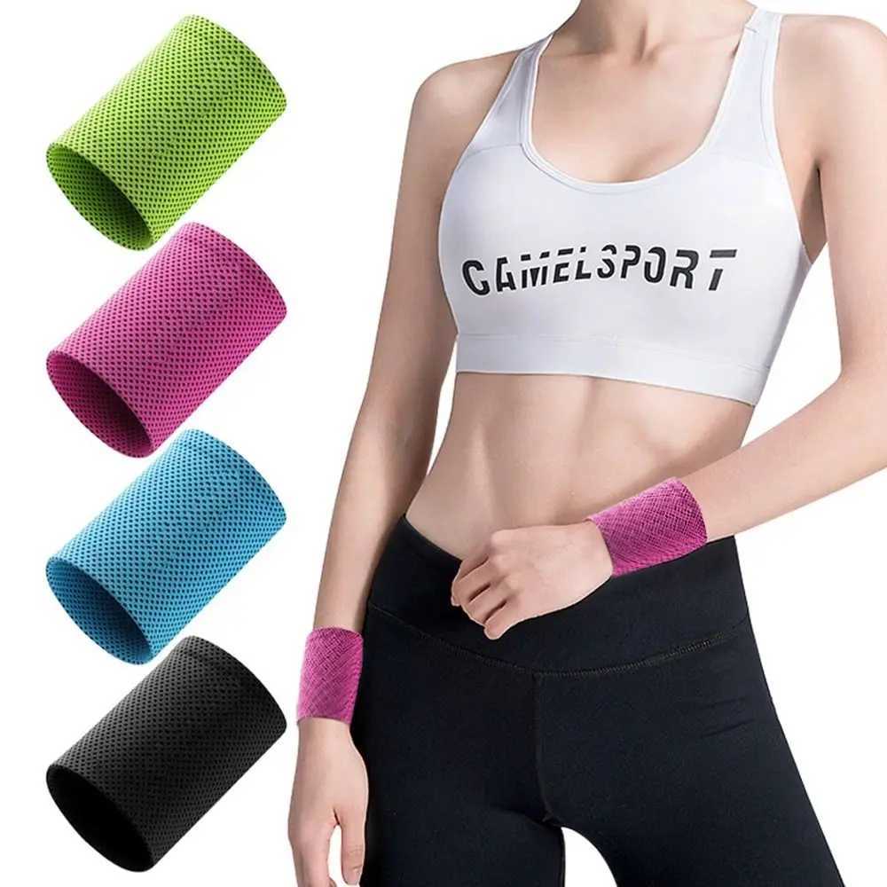 Wrist Support 1Pcs Ice Cooling Wrist Brace Support Breathable Tennis Wristband Wrap Sport Sweatband For Gym Yoga Volleyball Hand Sweat Band z240913