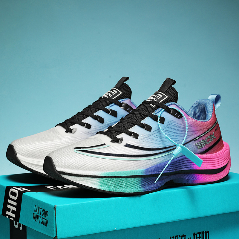 Plate Carbon Marathon Casual AirCushion Sports Running Shoes Lightweight Breathable Men Athletic Gym Sneakers 4e51
