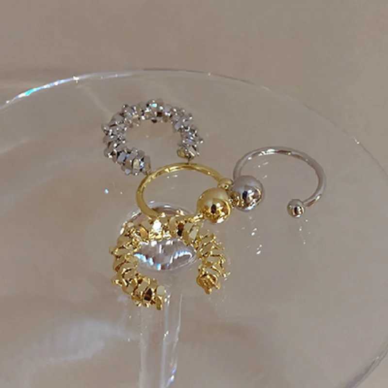 Fashion C-shaped Earring Metal Non-Piercing Bone Ear Cuff Clip Earrings Fake Cartilage Ear for Women Punk Jewelry 2Pcs/SetX240913