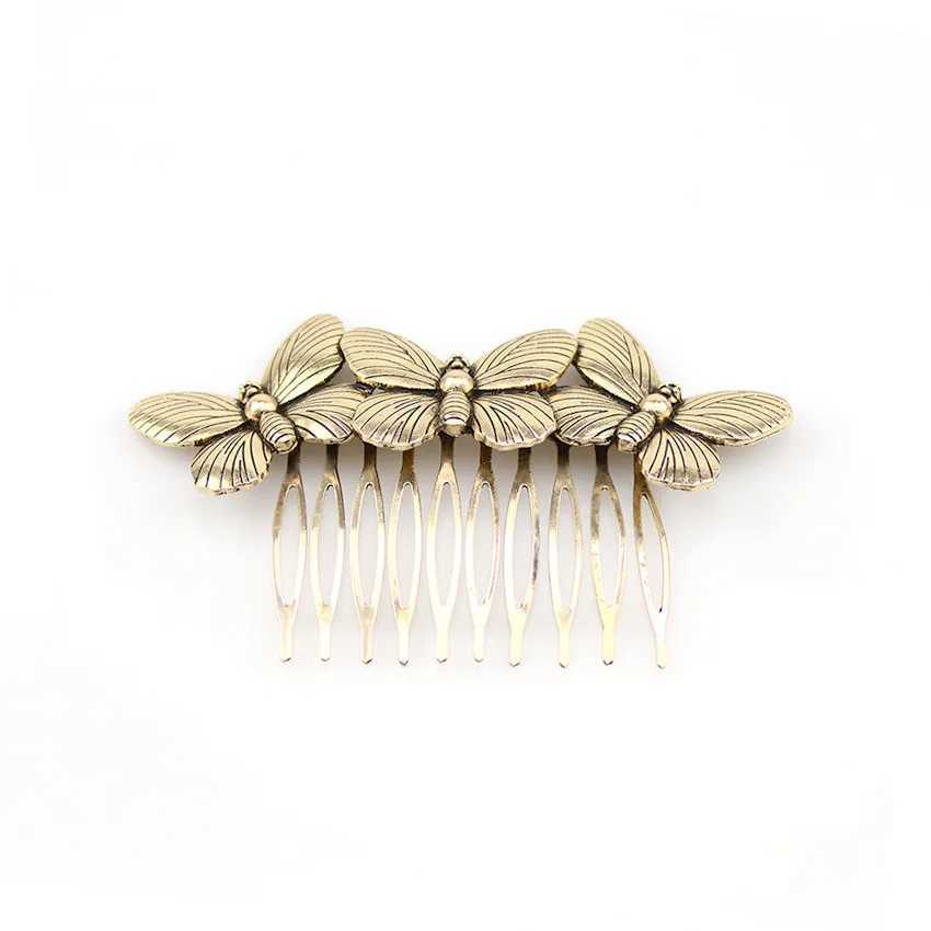 Butterfly Hair Combs Hair Accessories Hair Side Combs Straight Teeth Hair Hairpins Hair Side Clips Bridal Wedding Veil CombX240913