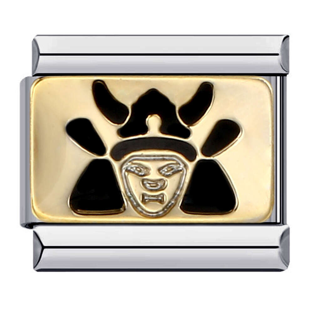 Popular Halloween Bead Bracelet Titanium Steel Welding Enamel Dark Pattern Bead Italian Charm Links Fit 9Mm Bracelet Jewelry DIY Making Gifts