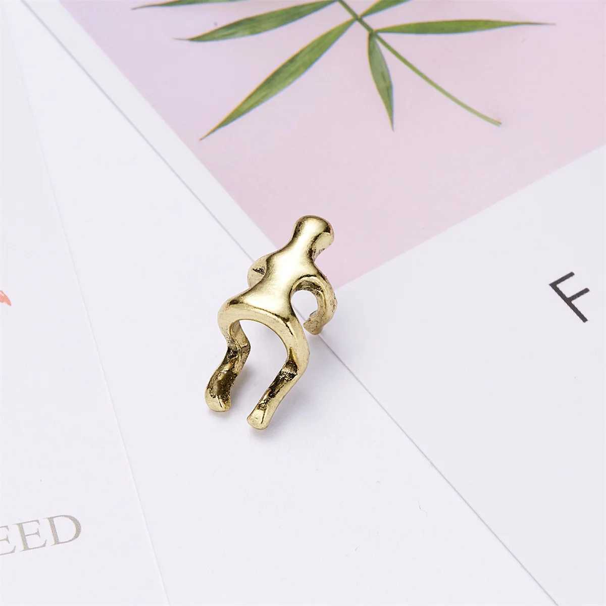 1PC Gold Color Silver Color Figure Shaped Earrings Ear Clip Climbing Climber Ear Cuff Non Pierced Ear Clip Cartilage EarringsX240913