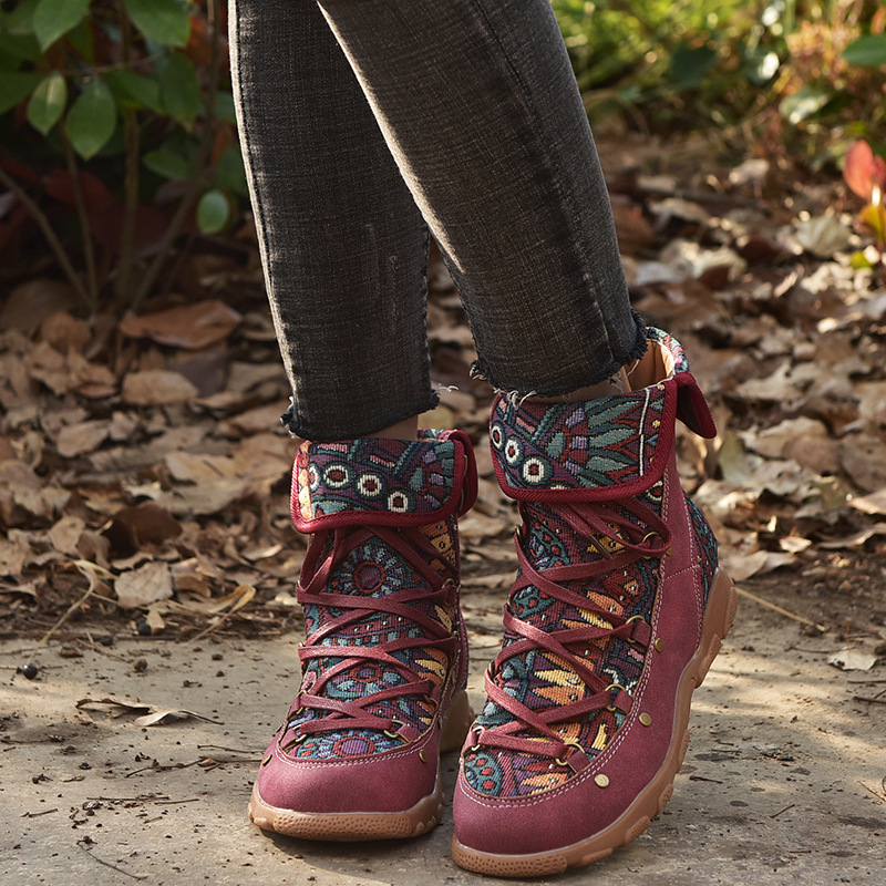 2020 autumn Winter new Women's Ladies Retro Bohemian Style Ankle Zip Short Boots Booties Casual Shoes women boots shoes uio9