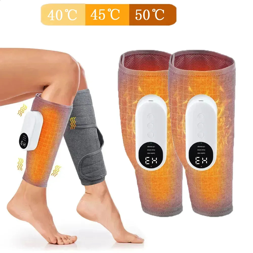 Cordless Electric Calf Muscle Massager Foot Leg Heated Machine 3 Mode Air Compression Massage Relaxation 240906