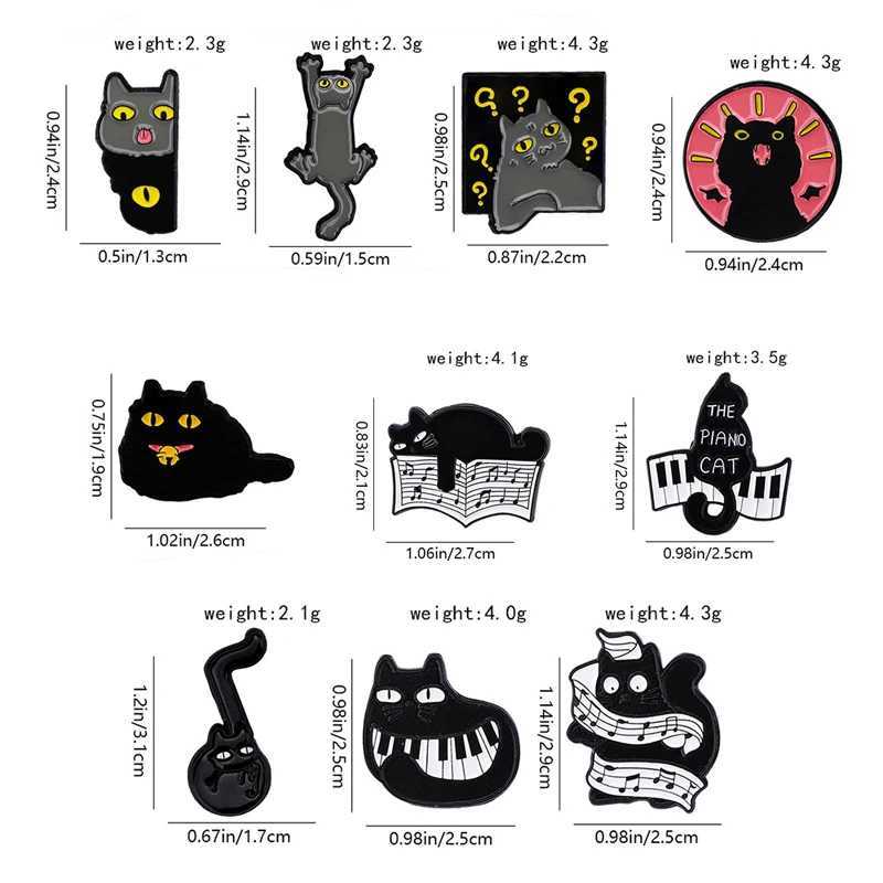 Stylish and Adorable Cartoon Cat Oil Drop Lapel Brooch Pin for Denim Bags - A Fashionable Gift for Men and Women Perfect JewelX240914