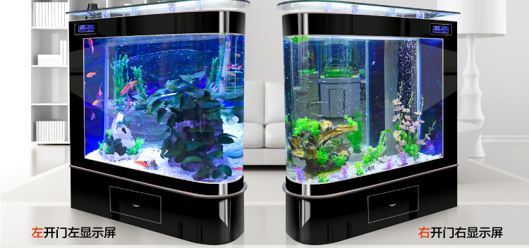 Customized large transparent cube Acrylic aquarium fish tank Glass Bullet front fish tank aquarium