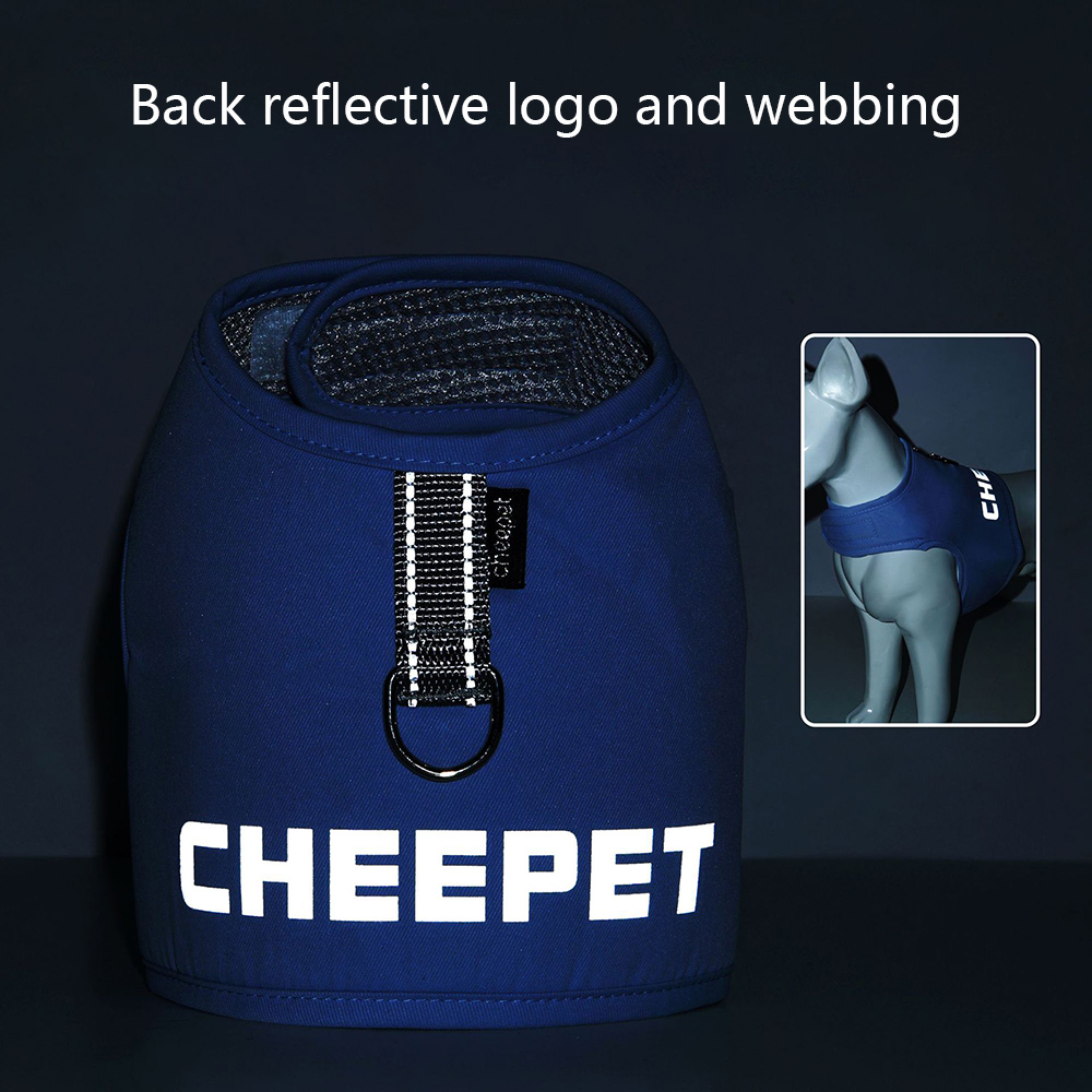 Pet Leash Small Dog Vest Type Dog Chest Strap Night Reflective Explosion-proof Punch Chest Strap Mesh Breathable for Puppies Cat