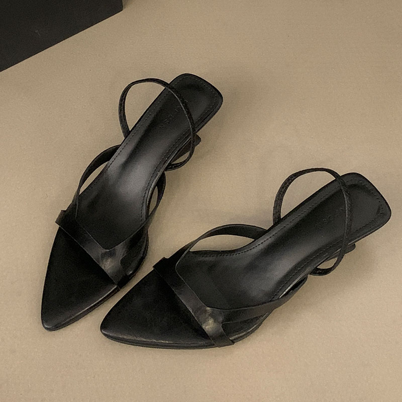 2025 new New Footwear Designer Women Pumps Female Shallow Sgbac Fashion Pointed Toe Ladies Wedges Shoes Sandals d022