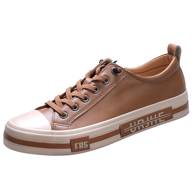 Leather Casual Shoes For Men Leather Loafers Shoes Comfortable Anti-Slip Outdoor Lace Up Sneakers Fashion Retro Leisure SS23858