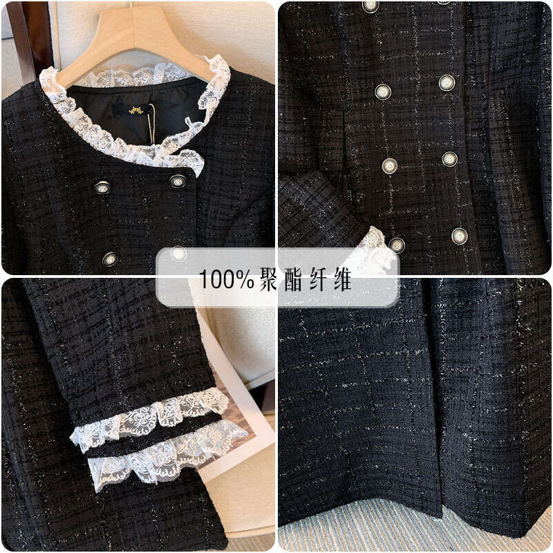 150Kg Plus Size Women's Bust 151 Spring Autumn Loosesmall Fragrance Style Long Sleeve Temperament Dress 4Xl 5Xl 6Xl 7Xl 8Xl 9Xl