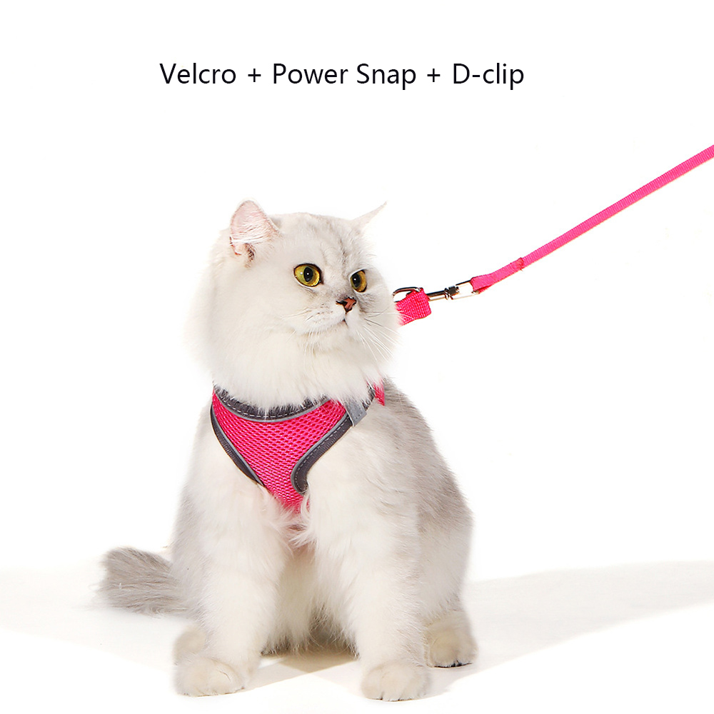 Pet Harness and Leash Set Vest-type Dog Harness Small & Medium Dogs Reflective Anti-breakaway Mesh Breathable Cat Chest Harness