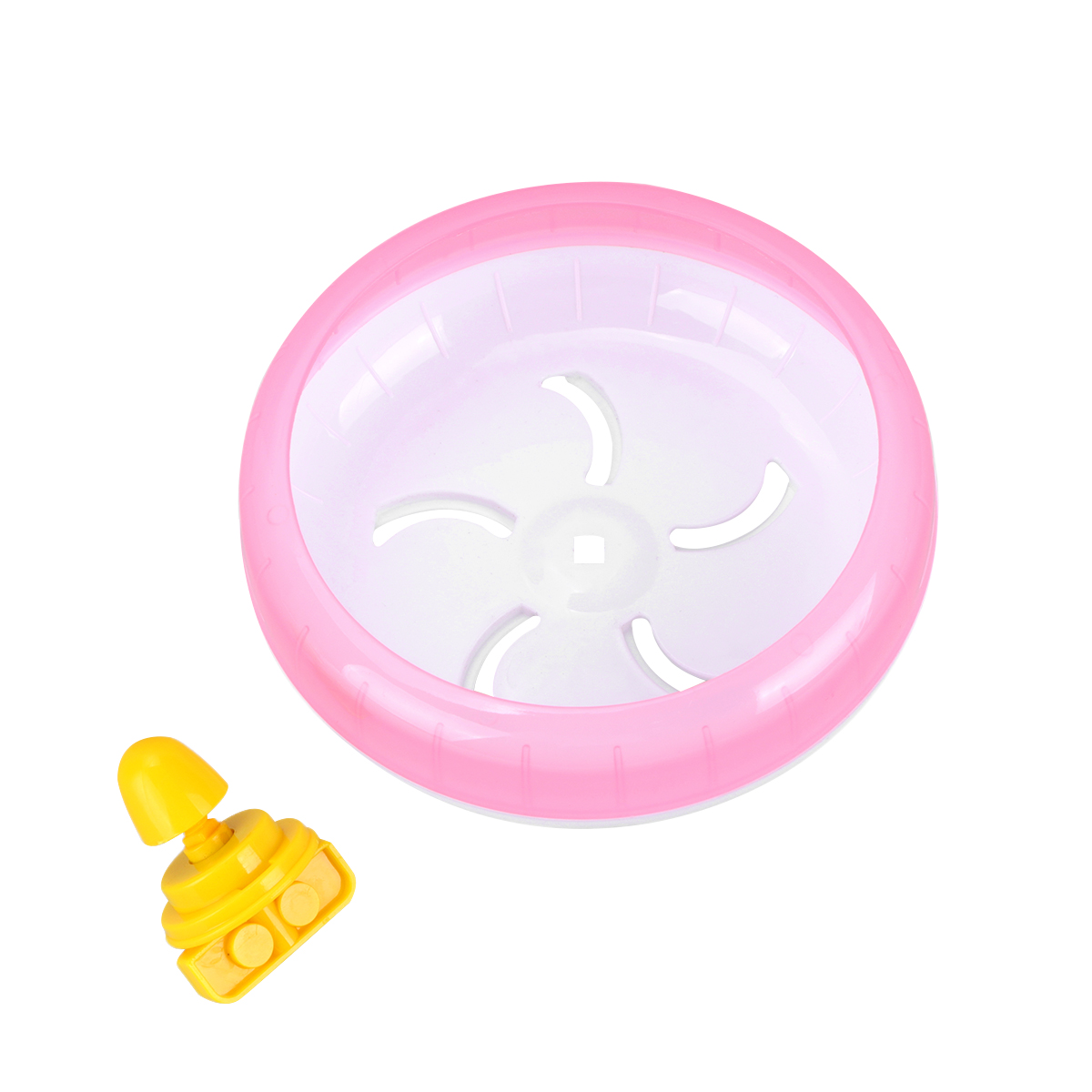 1Pc 14cm Multipurpose Wide Suitability Hamster Mice Gerbil Rat Exercise Wheel PP Run Disc Small Animal Pet Toy(Pink)