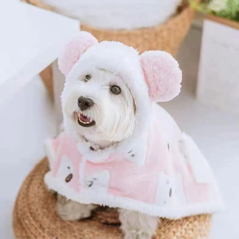 Dog Cloak Autumn/Winter Warm Quilt Pet Blanket Shawl Cloak Dogs Nest Winter Small Dog Pet Cat Puppy Clothes for Small Dogs