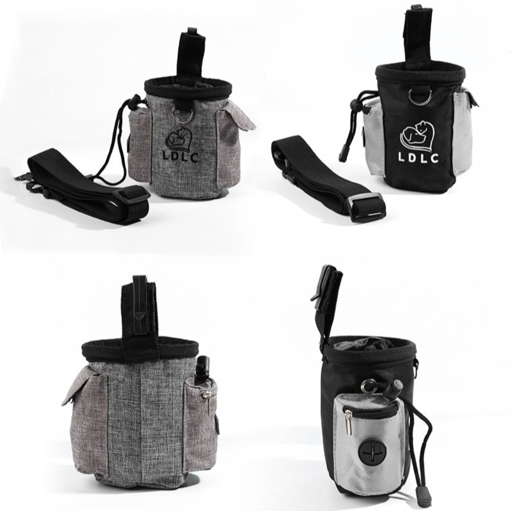 Large Capacity Dog Treat Bag Multi-functional Feeding Pack Dog Feeding Pouch Can Carry Solid Color Pet Trainer Waist Bag