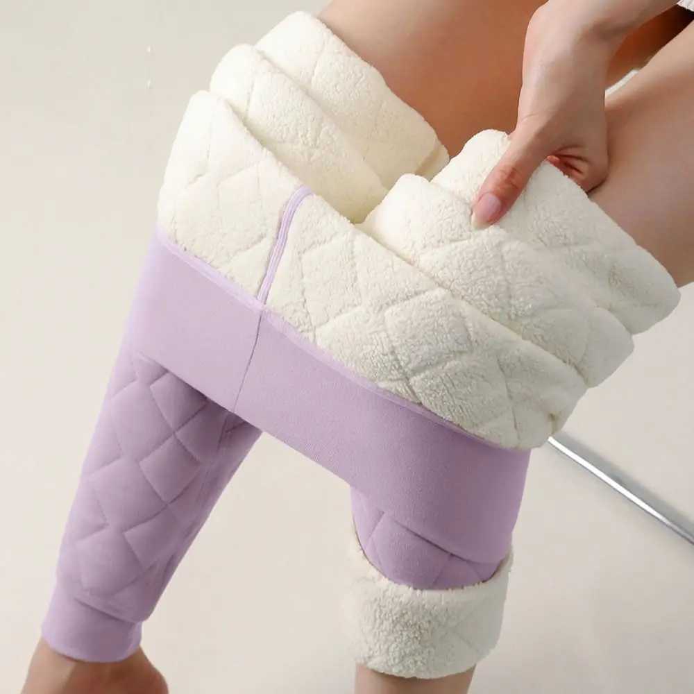 Cusual Wool Women Leggings Warm Thickened Underpants Autumn Winter Slim Fit Long PantsX240914