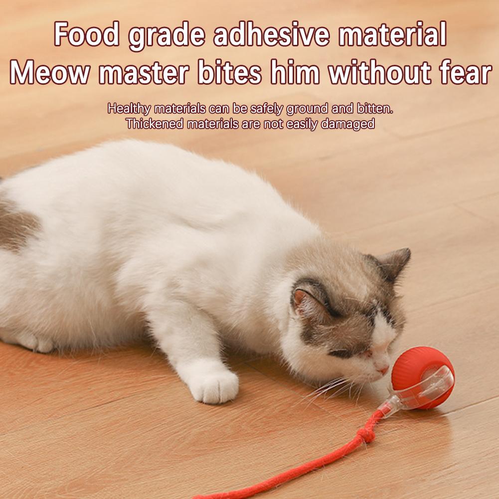 Smart Cat Toys Automatic Rolling Ball Fake Tail Rechargeable Electric Pet Interactive Toy Dog Cat Training Imitate Mouse Tail