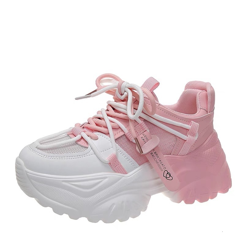 Women's Casual Shoes Spring Sneakers Platform Woman-shoes Tennis Female Fashion Thick Sole 2024 Roses Trainers Increased I