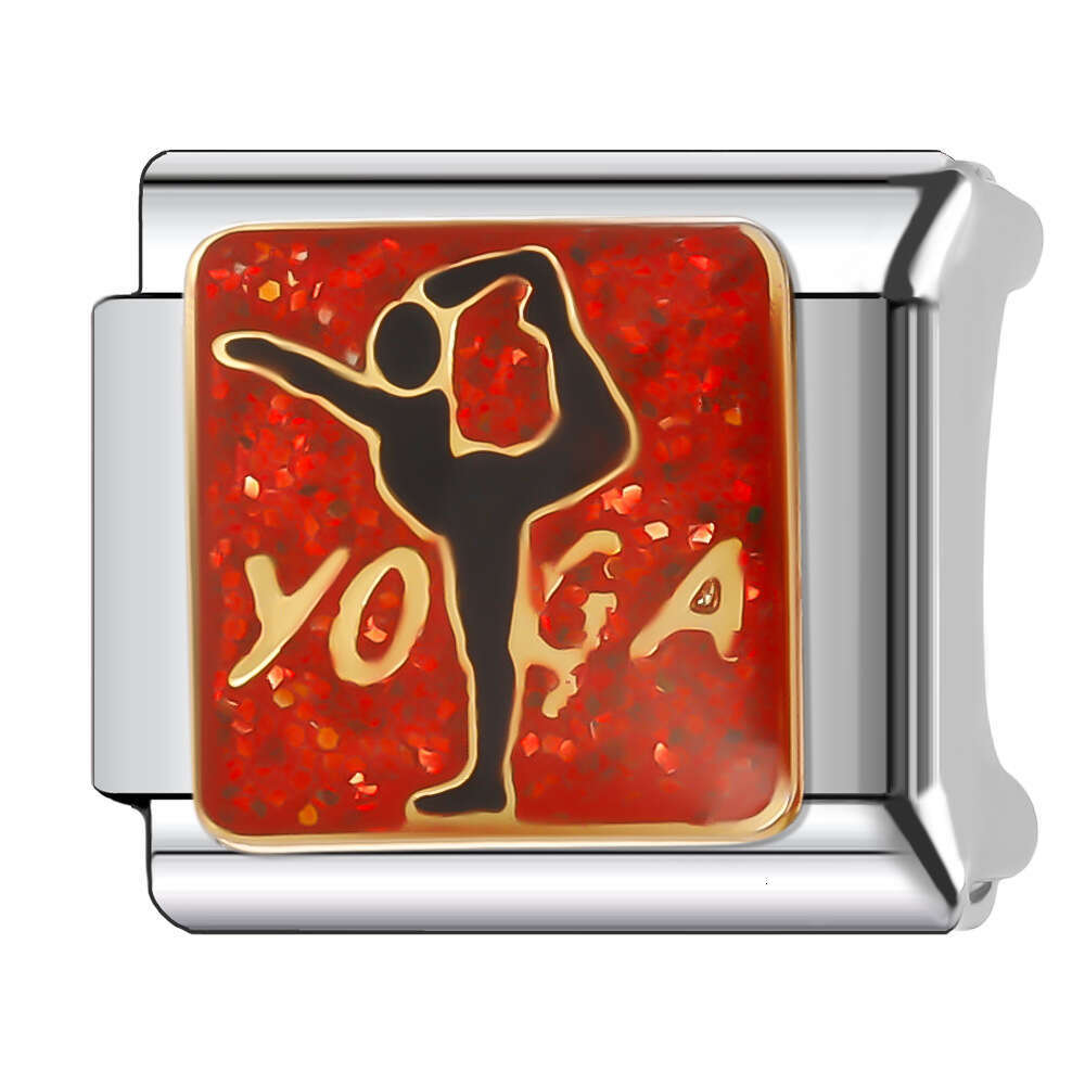 New Women's Gift Beautiful girl lipstick Bag hat Bead Italian Charms Links Bangle Beads Fit 9mm Stainless Steel Bracelet Making DIY For Women Fas