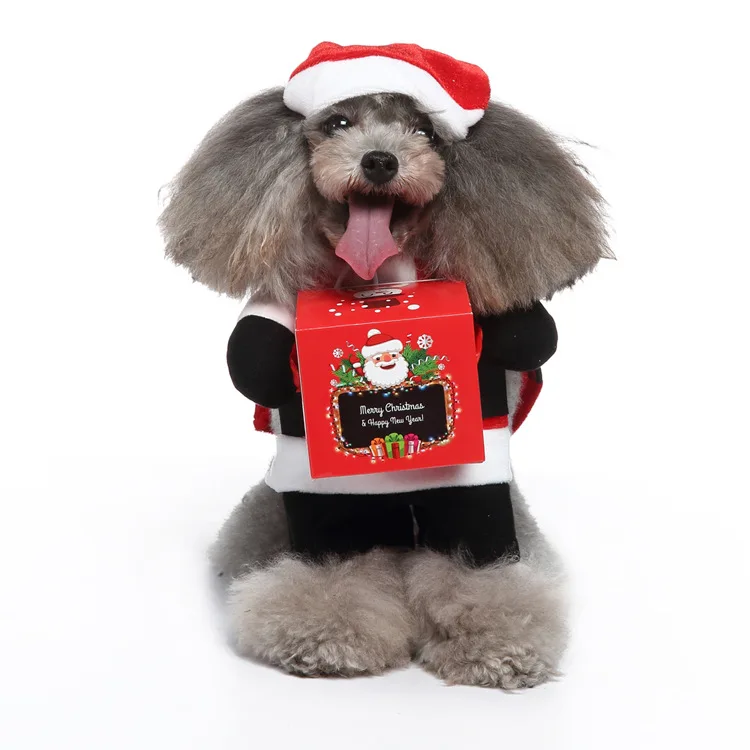 Pet Cosplay Funny Costume Killer Santa Claus Shape Party Fancy Festival Deadly Doll Christmas Pet Clothes Halloween Cat Costume