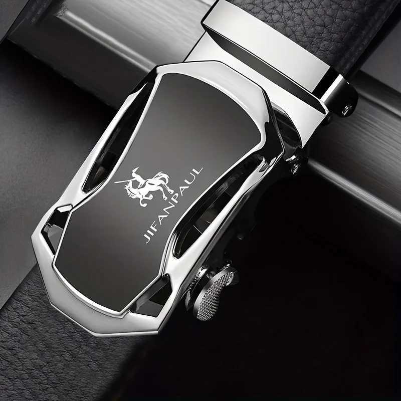 JIFANAUL Mens Famous Brand Belt High Quality Leather Luxury Belt Metal Automatic Buckle Belt Business Leisure Fashion BeltX240914