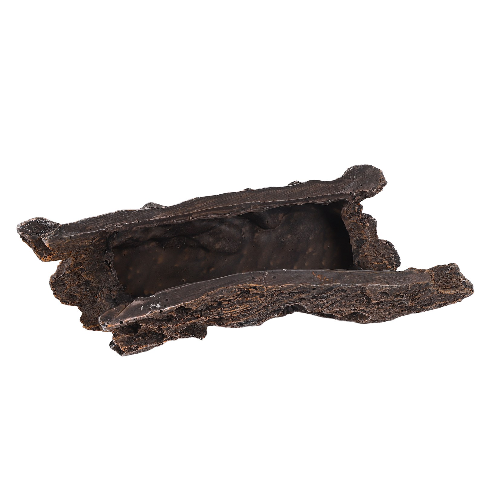 Fish Tank Bark Ornament Ingenious Resin Durable Aquarium Bark Ornament For Reptile