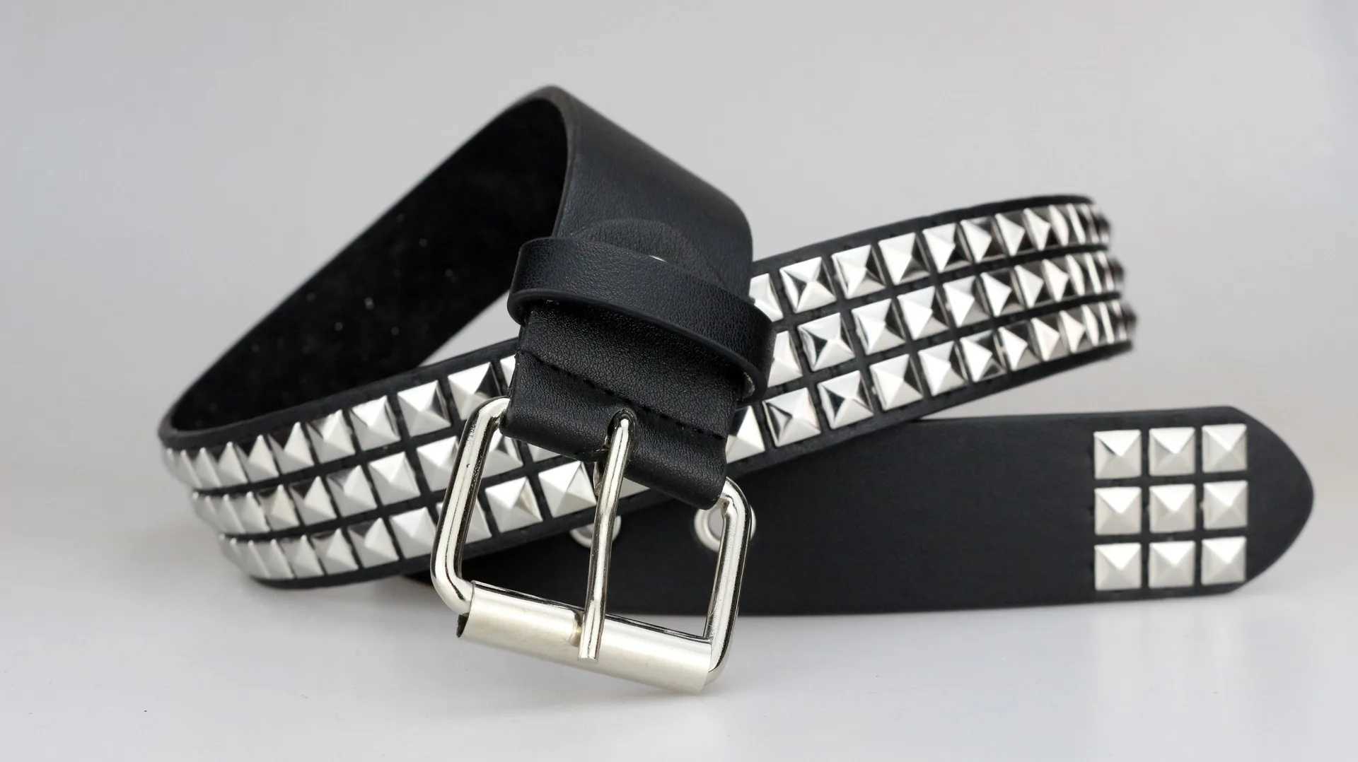Women Men Belt 2024 Casual PU Leather Rivets Adjustable Cinch Belt Waistband for Daily Street 105/115/125cmX240914